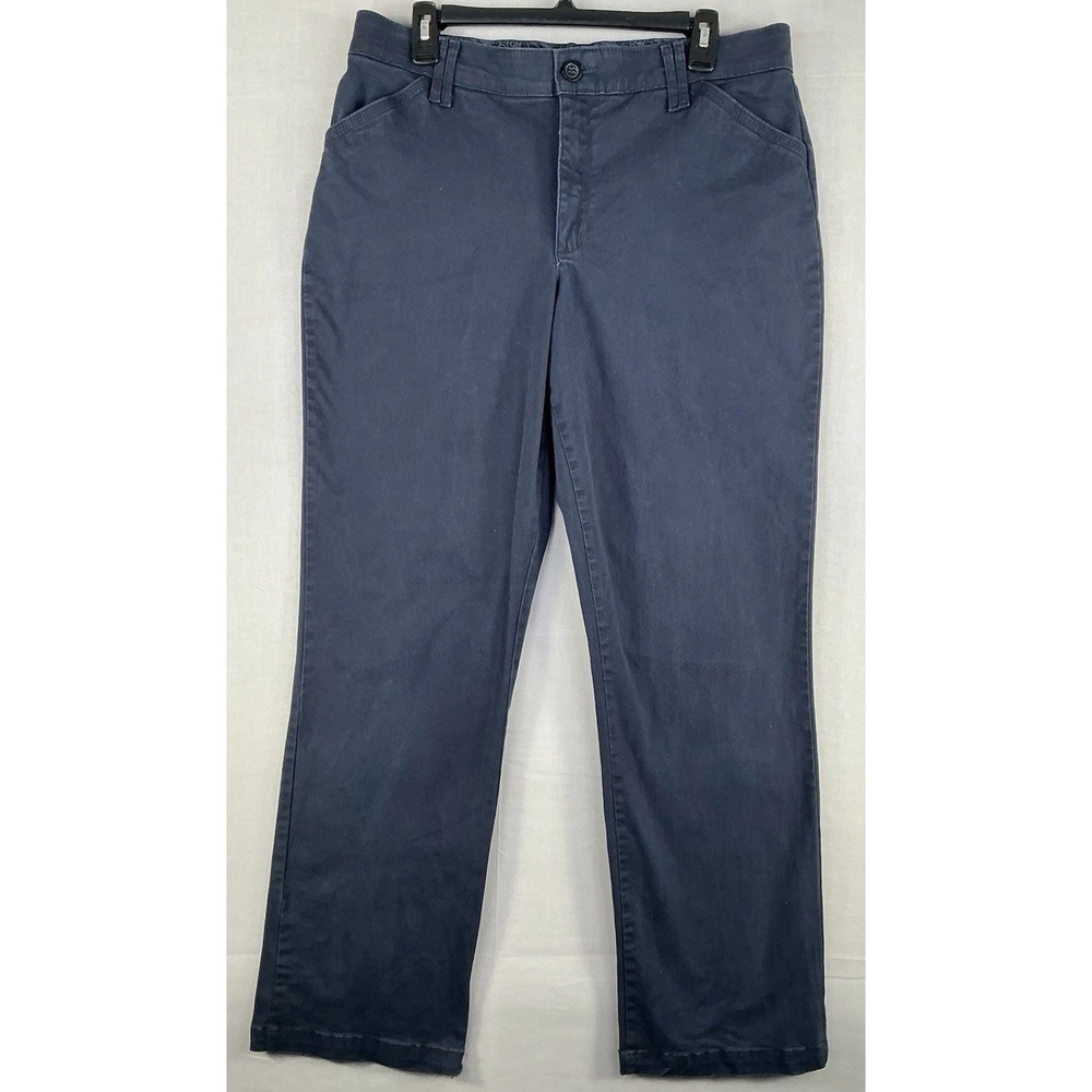 Lee Comfort Fit High‎ Rise Straight Jeans Women's 12 Medium Blue